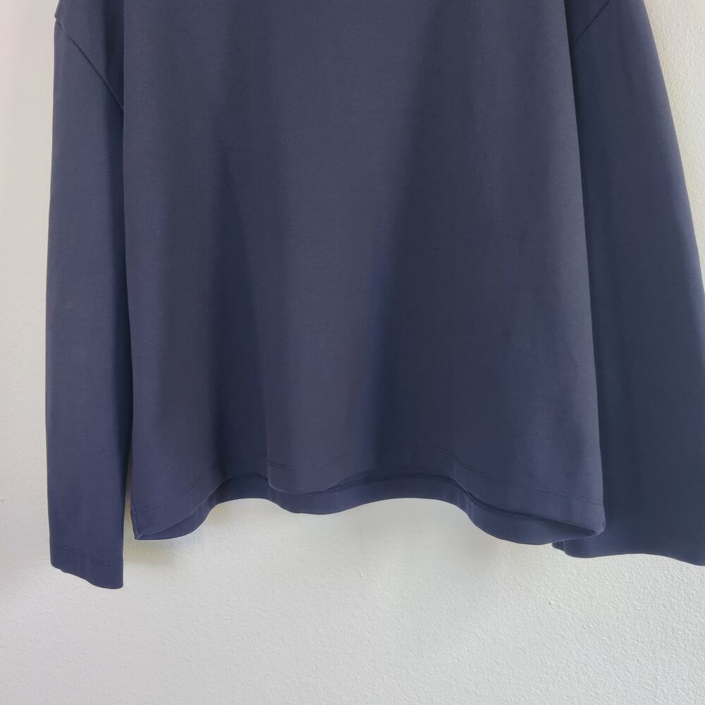 Acne Studios Lorma Heavy Cotton Funnel Turtleneck Boxy Pullover Small Blue - Picture 5 of 12